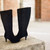 SALE! Pre-Loved Kenneth Cole Pea Black Suede Ruffle Boots-Size 8