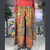 Patchwork Super Wide Leg Pants w/ Drawstring-Plus Size Available