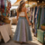  FREE SHIP! Rayon Long Patchwork Smocked Waist Skirt-Size Small