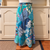 FREE SHIP! Cotton Oblique Patchwork Drawstring Skirt-X-Large