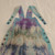 FREE SHIP! Tie Dye Short Overalls w/ Embroidery-Large  
