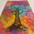 FREE SHIP! Cotton Tie Dye Celtic Tree Tapestry 