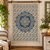 FREE SHIP! Cotton White/Blue Mandala Tapestry