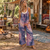 FREE SHIP! Rayon Purple Haze Tie Dye Overalls-Small