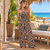 FREE SHIP! Silk Smocked Geometric Jumpsuit-Size Medium