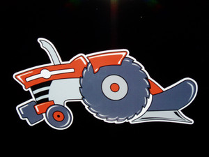 MASSEY FERGUSON MF Fan Original Artwork DECAL/STICKER Tractor Swag Series LEFT MASSEY FERGUSON MF Fan Original Artwork DECAL/STICKER Tractor Swag Series LEFT