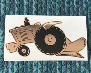 GOLD CHROME Collector “John Deere” JD Fans - Original Artwork DECAL STICKER GOLD CHROME Collector “John Deere” JD Fans - Original Artwork DECAL STICKER