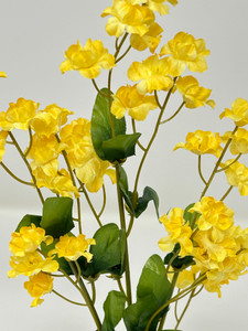 11 in. Golden YELLOW Soft Silk Baby's Breath FLOWER Betta-safe plant, stone base, Lower Forty Farm artificial aquarium plant