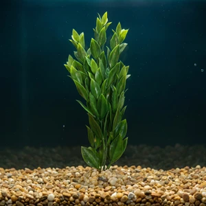 8-9 in. SMALL Wireless SEA SPRAY soft plastic plant, stone base, Lower Forty Farm, unique handmade realistic natural-loo