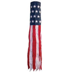 40” Large Patriot STARS & STRIPES Embroidered WINDSOCK garden décor, ITB-4112 40” Large Patriot STARS & STRIPES Embroidered WINDSOCK garden décor, ITB-4112