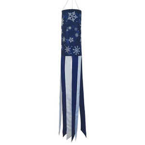 40"L Large WINTER WONDERLAND Snow WINDSOCK garden décor, In the Breeze ITB-5146