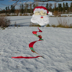 42” SANTA CLAUS hanging TWISTER TAIL Garden wind décor ITB-4894, In the Breeze