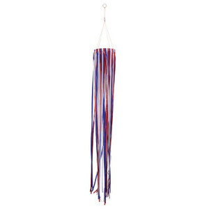 39"L x 4.5" Patriotic RED, WHITE & BLUE RIBBON Windsock – In the Breeze ITB-5189