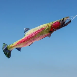 36" RAINBOW TROUT fish windsock wind garden décor, In the Breeze ITB-4963