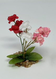 4 in. Pink, White & Red MIX Soft Silk Baby's Breath Small FLOWER plant Stone base, Goldfish & Betta-safe plant, Lower Forty Farm artificial aquarium plant 4 in. Pink, White & Red MIX Soft Silk Baby's Breath Small FLOWER plant Stone base, Goldfish & Betta-safe plant, Lower Forty Farm artificial aquarium plant