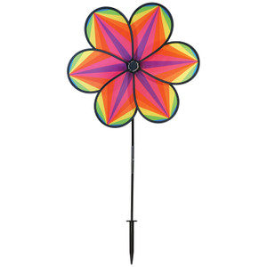 19" Rainbow STAR FLOWER Ground Stake Wind Spinner, ITB-2637 19" Rainbow STAR FLOWER Ground Stake Wind Spinner, ITB-2637