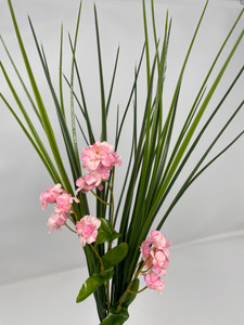 Green Spike Weed Grass with Pink Flower Green Spike Weed Grass with Pink Flower
