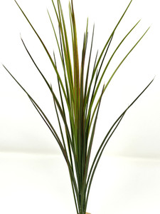 15 in. Green-RED SPIKE WEED Grass Single-stem Thin Realistic Artificial Aquarium plastic plant, stone base, Lower Forty Farm standing non-wired artificial aquarium plant