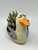 6.5" Potted Lg SEAGULL Blob House pot with Artificial Senecio & Echeveria Cabbage Succulent, handmade by Lower Forty Farm, beach house decor