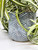 15" Spider plant in Blue-Brown Rhombus Ceramic Pot, handmade original by Lower Forty Farm, unique gift, home office decor