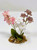 4 in. Small Pink, White & Lavender MIX  Soft Silk FLOWER Goldfish & Betta-safe plant, stone base, Lower Forty Farm artificial aquarium plant