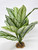 14" Large Green-White ZEBRA Philo BUSH Silk Philodendron aquarium Plant, Stone base, Goldfish & Betta-safe plant, Lower Forty Farm artificial aquarium plant