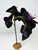 Large 15" BLACK & PURPLE Phalaenopsis ORCHID Soft Silk flower aquarium plant, Stone base, Betta-safe plant, Lower Forty Farm