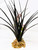 11" BLACK Vanilla SWORD Grass & LAVENDER flower Combo 837A, Stone base, Realistic Artificial Aquarium Soft Silk & plastic plant, Lower Forty Farm unique Halloween combination arrangement