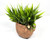 4" POTTED Dougal HIGHLAND COW Blob House Mini pot WITH soft Bamboo leaves as shown, filled artificial planter by Lower Forty Farm, OOAK unique gift, home office decor