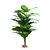 25" Jumbo 3-stem Silk Spotted DIEFFENBACHIA BUSH Variegated Shade Goldfish & Betta-safe, stone base, Lower Forty Farm artificial aquarium plant