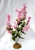 11 in. Two-tone PINK Soft Silk Baby's Breath FLOWER Betta-safe plant, stone base, Lower Forty Farm artificial aquarium plant
