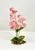 5.5" Small Two-tone PINK Soft Silk Baby's Breath FLOWER Betta-safe plant, stone base, Lower Forty Farm artificial aquarium plant