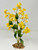 11 in. Golden YELLOW Soft Silk Baby's Breath FLOWER Betta-safe plant, stone base, Lower Forty Farm artificial aquarium plant