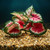 5-6" MEDIUM silk PINK & GREEN Caladium Bush Goldfish & Betta-safe plant, stone base, Lower Forty Farm artificial aquariu