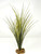 17 in. XL OLIVE Green SPIKE Weed Grass Thick Realistic Artificial Aquarium plastic plant, stone base, Lower Forty Farm stiff standing non-wired artificial aquarium plant