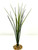 13 in. (1-stem) All GREEN SPIKE Weed Grass Thin Realistic Artificial Aquarium plastic plant, stone base, Lower Forty Farm standing wireless artificial aquarium plant