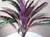 16x18"  XL PEACOCK Green-Spotted & Purple silk Centerpiece Shade Goldfish & Betta-safe plant, stone base, Lower Forty Farm artificial aquarium plant