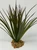 10-11" Thick LG BROWN-Green Autumn Vanilla SWORD Grass Realistic Artificial Aquarium soft plastic plant, stone base, Lower Forty Farm unique non-wired artificial aquarium plant, Betta safe