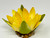 3" Small YELLOW Soft Silk WATER LILY Flower aquarium plant, Stone Base, Goldfish & Betta-safe plant, Lower Forty Farm artificial aquarium plant