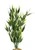 12" Small REGULAR-LEAF Dark Green BAMBOO 3-stem Soft Flowing Plastic Plant, Stone Base, Lower Forty Farm, unique handmade realistic natural-looking artificial aquarium plant