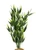 12" Small REGULAR-LEAF Dark Green BAMBOO 3-stem Soft Flowing Plastic Plant, Stone Base, Lower Forty Farm, unique handmade realistic natural-looking artificial aquarium plant