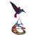 20.5" L PURPLE HUMMINGBIRD printed DUET SPINNER hanging wind garden ITB-4810 20.5" L PURPLE HUMMINGBIRD printed DUET SPINNER hanging wind garden ITB-4810