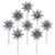 8 pack  Assorted SNOWFLAKE Mylar PINWHEELS Ground Wind Spinners, 2690