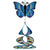 25” BLUE BUTTERFLY printed spin DUET SPINNER hanging garden décor ITB-4809 25” BLUE BUTTERFLY printed spin DUET SPINNER hanging garden décor ITB-4809