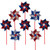 8 pk  Red, White, Blue Mylar PATRIOT SPARKLE PINWHEELS Ground Wind Spinner, 2863 8 pk  Red, White, Blue Mylar PATRIOT SPARKLE PINWHEELS Ground Wind Spinner, 2863