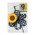 12" w Black GINGHAM SUNFLOWER with Leaves Ground Stake Wind Spinner, ITB-2660