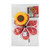 12" w Red PAISLEY SUNFLOWER with Leaves Ground Stake Wind Spinner, ITB-2662
