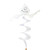 44”L GHOST CURLIE Halloween Twister Hanging Wind SPINNER garden décor – WF-80841