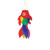 15" RED RAINBOW Damsel Fish windsock garden décor – In the Breeze ITB-4968