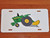 JD John Deere with plow Tractor LICENSE PLATE on BLACK or WHITE Aluminum Plate